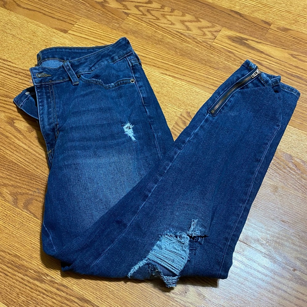 JUST USA skinny jeans with ankle zip